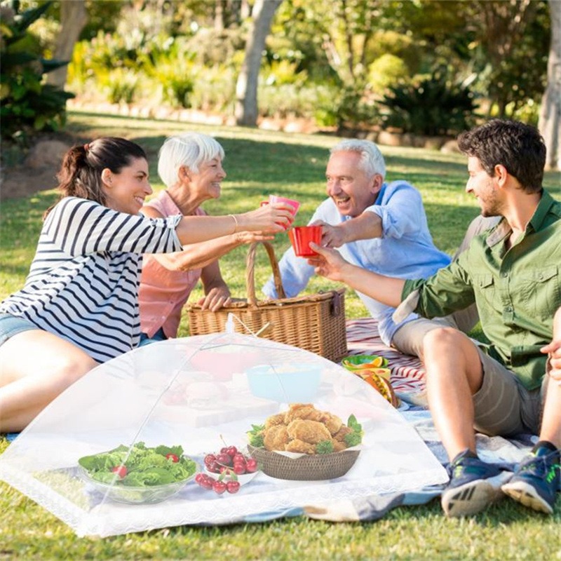 Foldable Mesh Food Cover Anti Mosquito Breathable Kitchen Protector 3