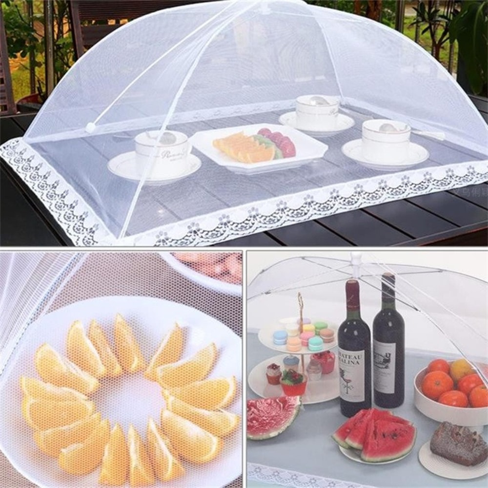 Foldable Mesh Food Cover Anti Mosquito Breathable Kitchen Protector 5