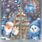 Festive Christmas Window Stickers Set Snowman Santa Snowflakes Decor 1