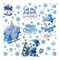 Festive Christmas Window Stickers Set Snowman Santa Snowflakes Decor 4