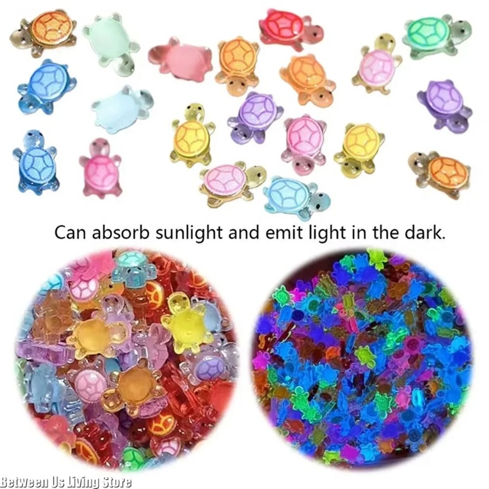 Glow In The Dark Resin Turtle Figurines For Micro Landscape Decor And Aquarium Ornaments 4