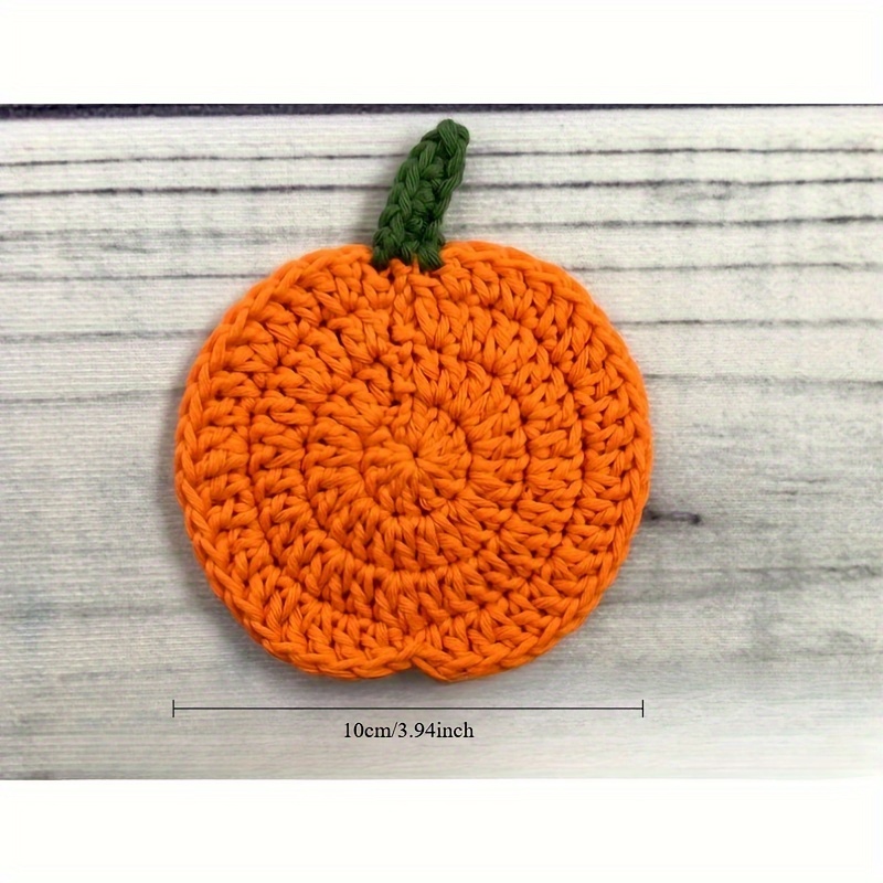 Handmade Halloween Pumpkin Coasters Heat Resistant Drink Mats For Dining 4