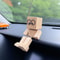 Cute Wooden Dashboard Buddy Shaking Man Figurine Car Decor Toy Gift 0