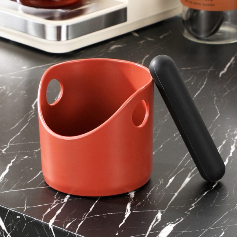 Barista Espresso Knock Box With Anti Slip Base Coffee Grounds Container 8