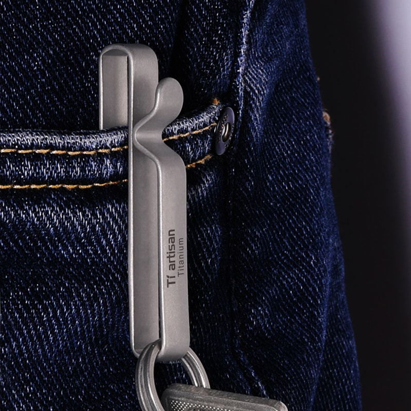 Titanium Carabiner Keychain Clip Lightweight Outdoor EDC Belt Hook 0