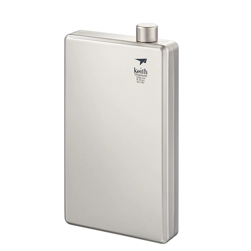 Camping Hip Flask Portable Titanium Flask For Travel Hiking Outdoor Use 0