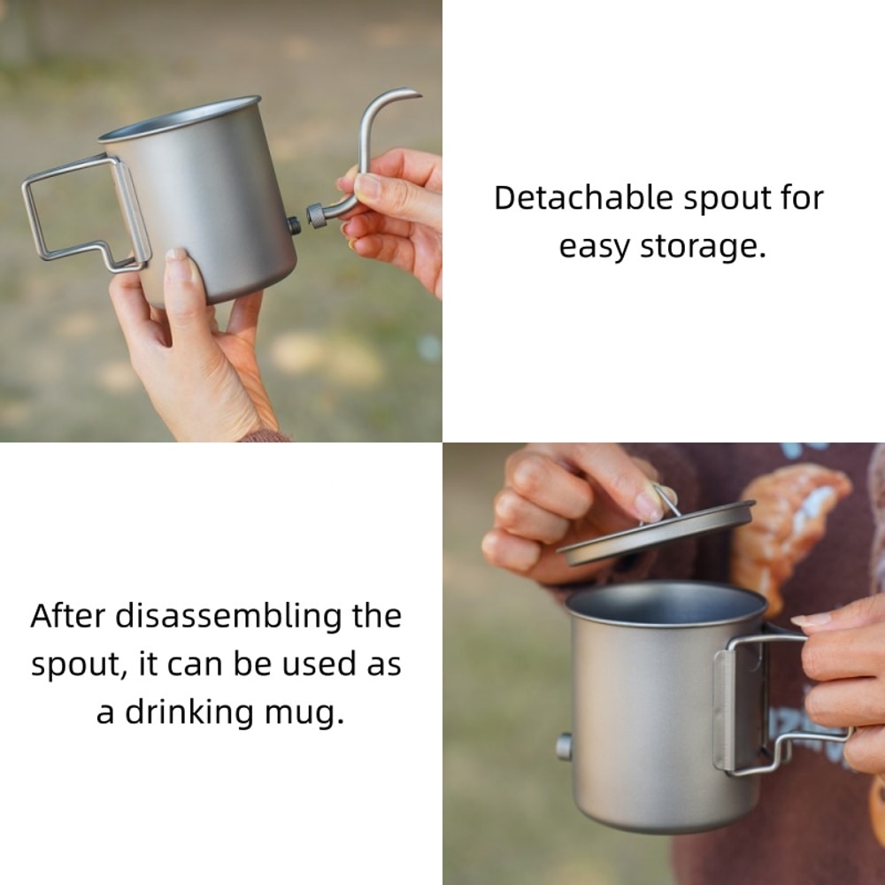 Pour Over Coffee Kettle With Gooseneck Spout Portable Camping Coffee Maker 2