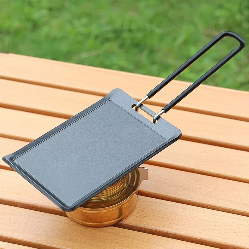 Portable Camping Grill Pan Mini BBQ Frying Pan For Outdoor Cooking Backpacking 1