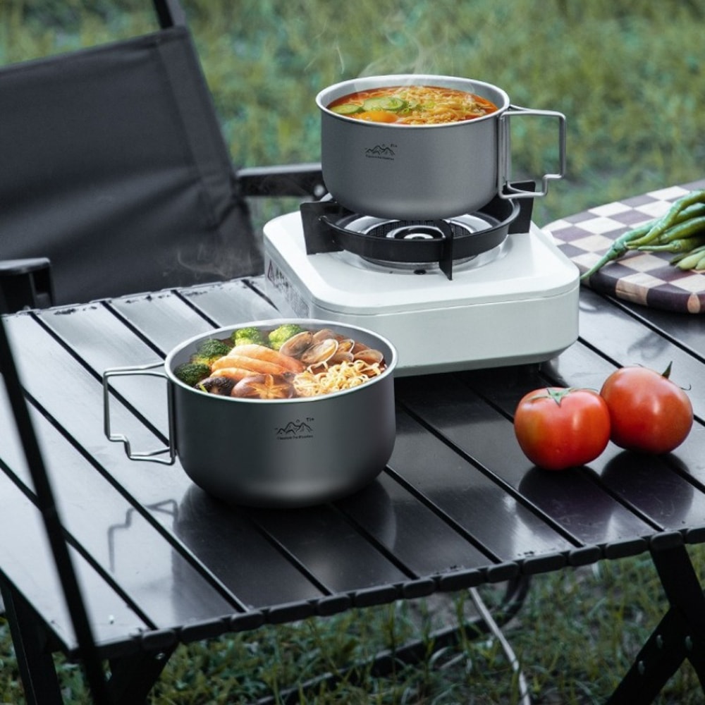 Ultralight Titanium Camping Pot For Backpacking And Outdoor Cooking 5