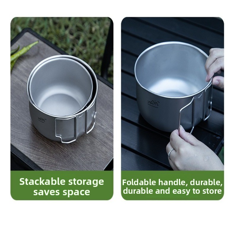 Ultralight Titanium Camping Pot For Backpacking And Outdoor Cooking 6