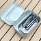 Portable Aluminum Camping Bento Box Mess Kit With Foldable Handles 2