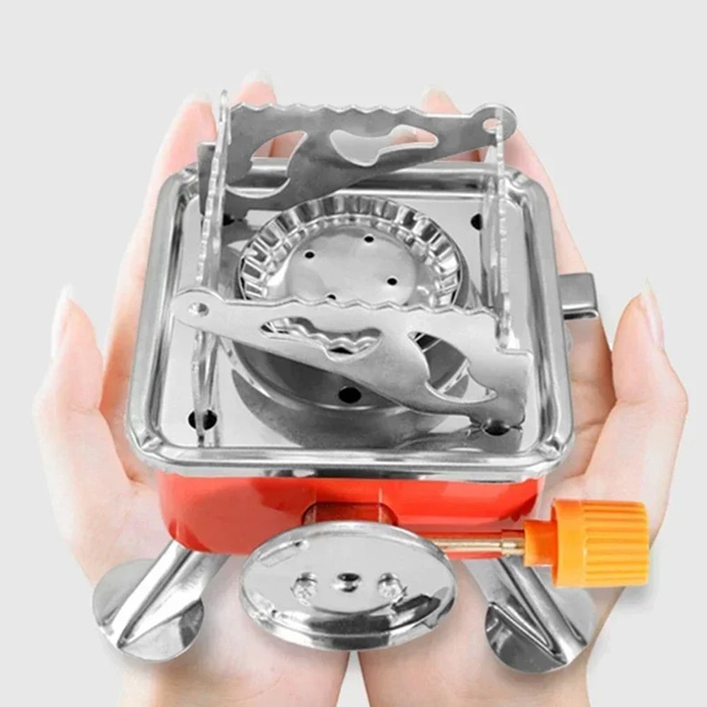 Camping Stove Folding Gas Burner Compact Backpacking Stove for Outdoor Cooking