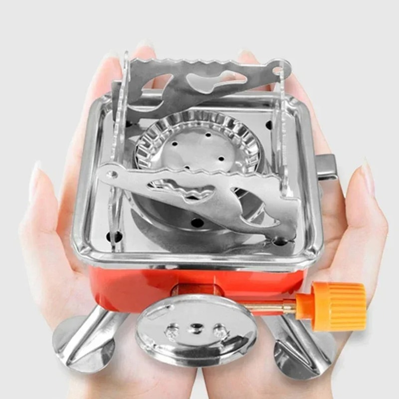 Camping Stove Folding Gas Burner Compact Backpacking Stove for Outdoor Cooking