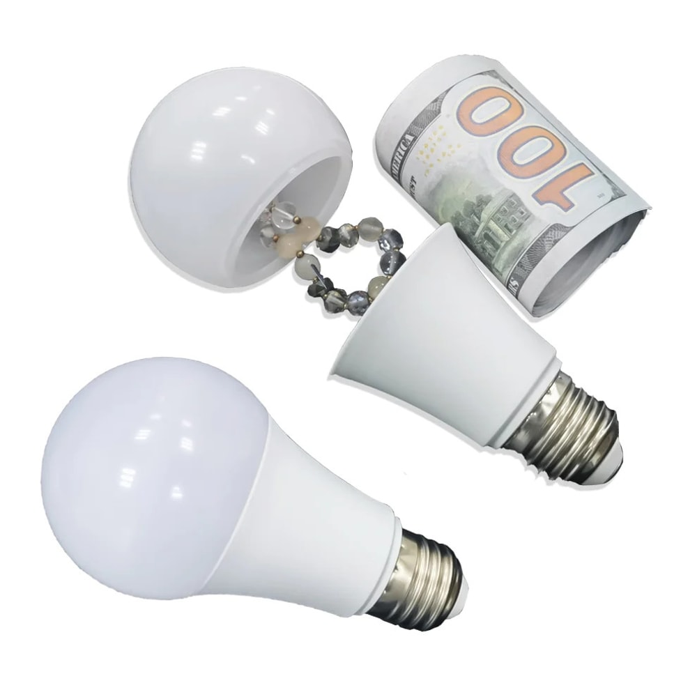 Hidden Light Bulb Safe Secret Storage Diversion Container for Home Office Security
