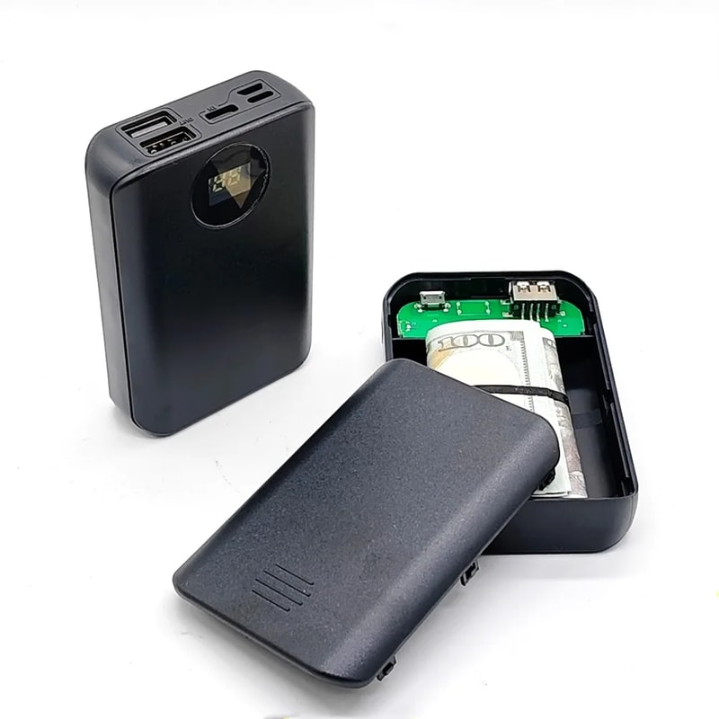 Portable Hidden Safe Box Disguised Power Bank Secret Stash Container