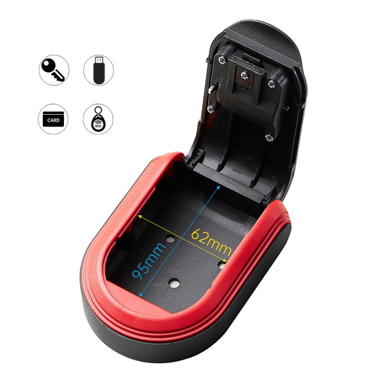 Wall Mounted Key Lock Box Safe with Digit Code Secure Outdoor Key Storage Organizer