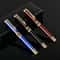 Blue Hollow Sculpted Fountain Pen Luxury Metal Calligraphy Writing Pen 4