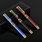 Blue Hollow Sculpted Fountain Pen Luxury Metal Calligraphy Writing Pen 4