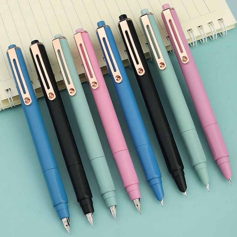 Retractable Fountain Pen With Ink Cartridges For Smooth Calligraphy Writing 0