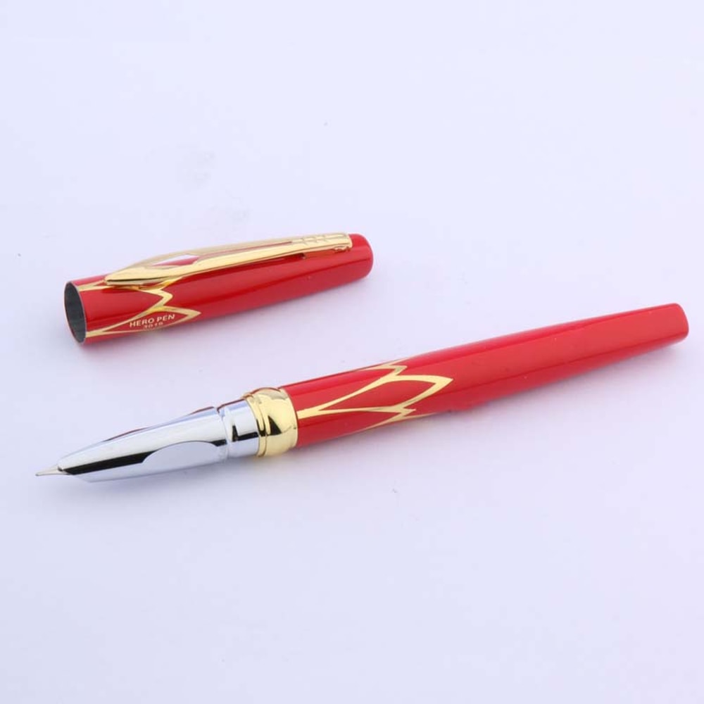Luxury Fountain Pen With Gold Trim Fine Nib Elegant Writing Gift Pen 6