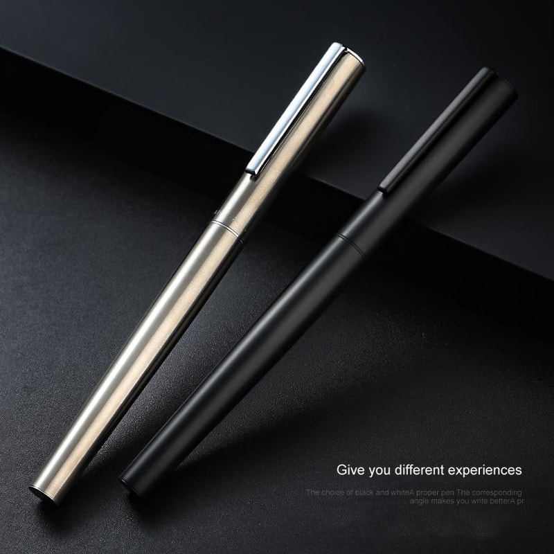 Extra Fine Nib Fountain Pen Stainless Steel Black Luxury Writing Pen For Office And Calligraphy 1