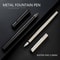 Extra Fine Nib Fountain Pen Stainless Steel Black Luxury Writing Pen For Office And Calligraphy 2