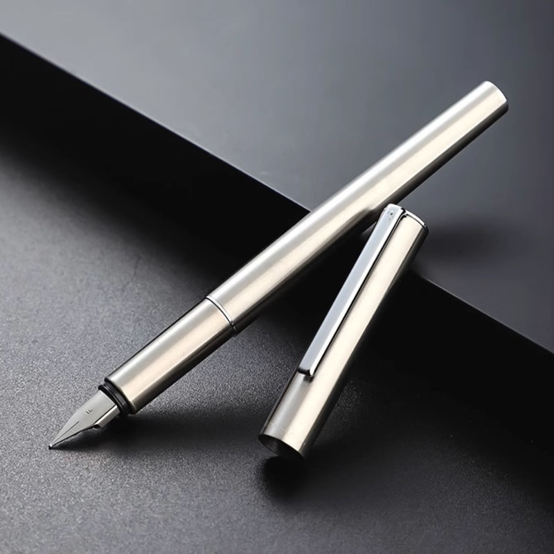 Extra Fine Nib Fountain Pen Stainless Steel Black Luxury Writing Pen For Office And Calligraphy 3