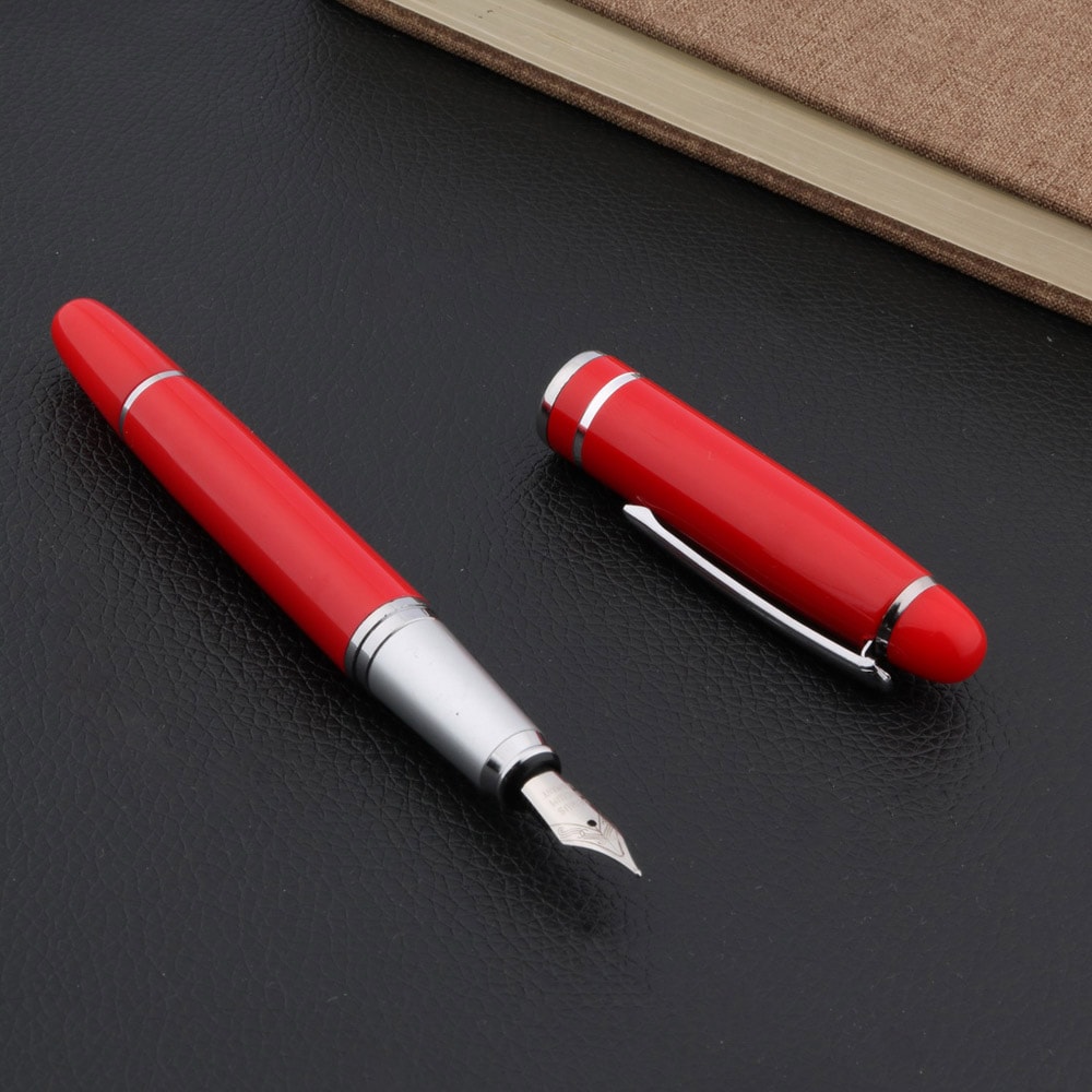 Luxury Red Fountain Pen Medium Nib Elegant Calligraphy Writing Gift Pen 1