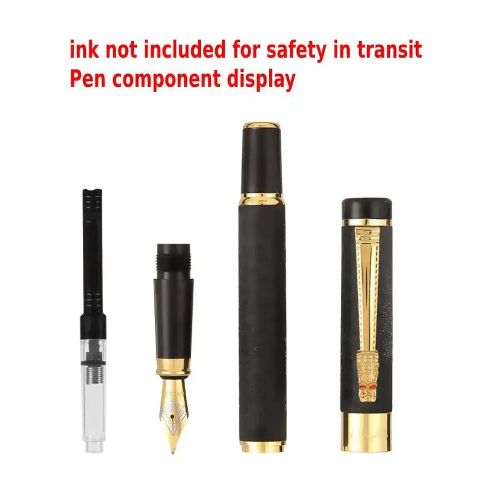 Luxury Crystal Fountain Pen With Gold Finish Medium Nib Signature Writing Pen 6