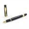 Luxury Metal Fountain Pen Golden Black Medium Nib Writing Gift 4