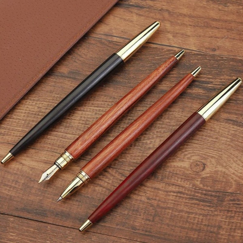 Luxury Wood Fountain Pen Smooth Ink Business Signature Writing Pen 1