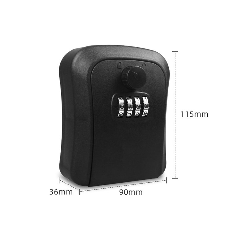 Wall Mounted Key Lock Box With Digit Code Weatherproof Key Safe Box For Home Rentals 4