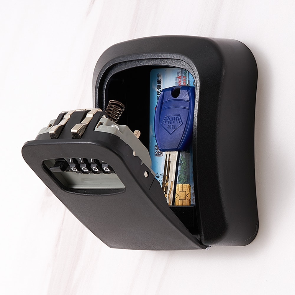 Wall Mounted Outdoor Key Safe Lock Box With Combination Secure Key Storage 7