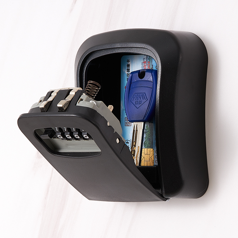 Wall Mounted Outdoor Key Safe Lock Box With Combination Secure Key Storage 7