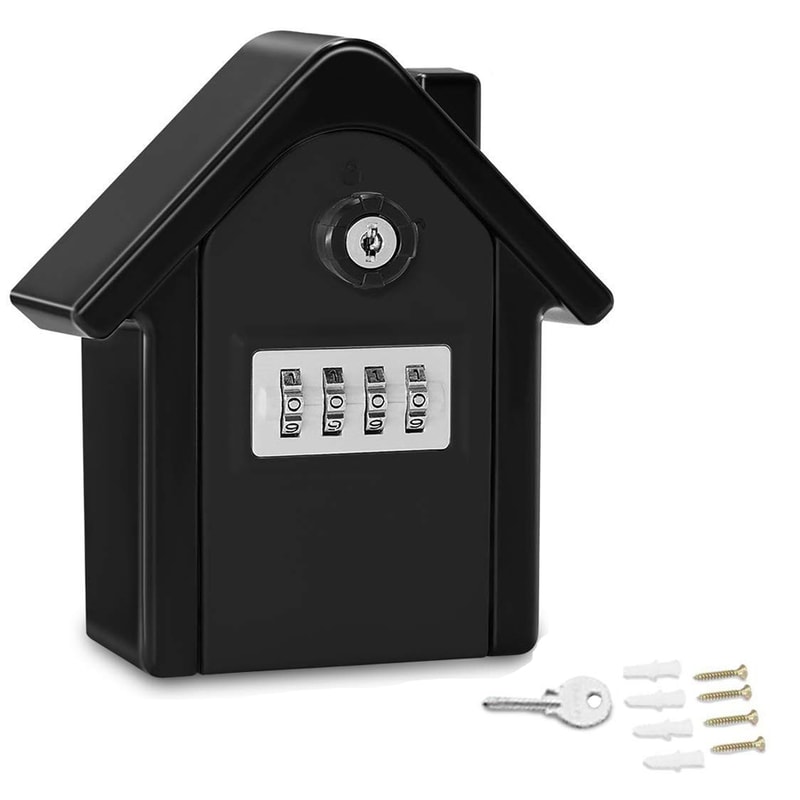 Wall Mount Key Lock Box With Resettable Code Heavy Duty Outdoor Key Safe For Secure Key Storage 7
