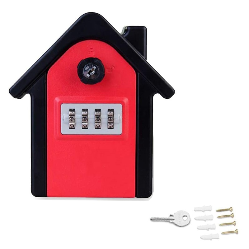 Wall Mount Key Lock Box With Resettable Code Heavy Duty Outdoor Key Safe For Secure Key Storage 9