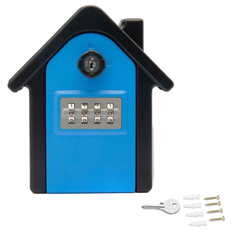 Wall Mount Key Lock Box With Resettable Code Heavy Duty Outdoor Key Safe For Secure Key Storage 4