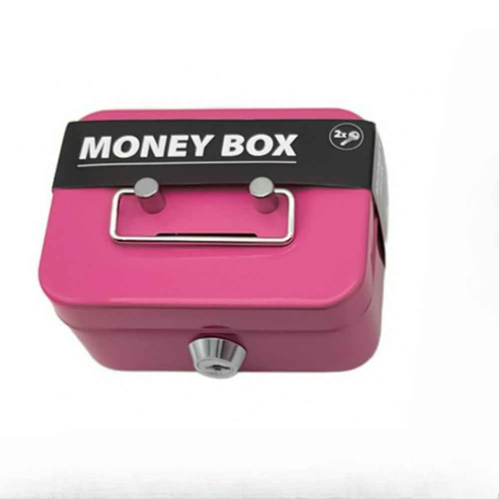 Portable Lockable Piggy Bank Box For Kids Adults Secure Coin Storage With Key 5