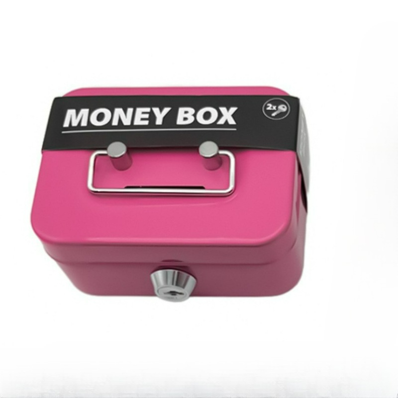 Portable Lockable Piggy Bank Box For Kids Adults Secure Coin Storage With Key 5