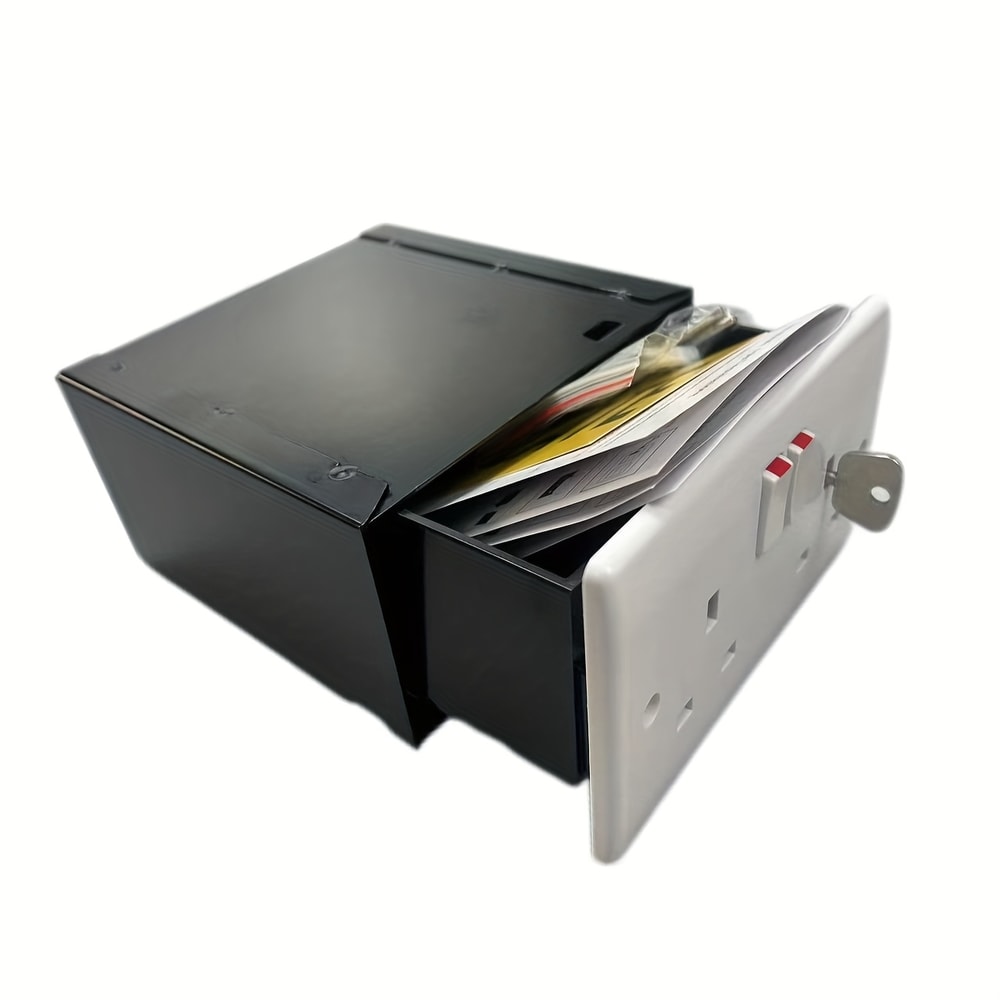 Hidden Wall Safe Socket Box Concealed Outlet Safe for Cash Jewelry Storage
