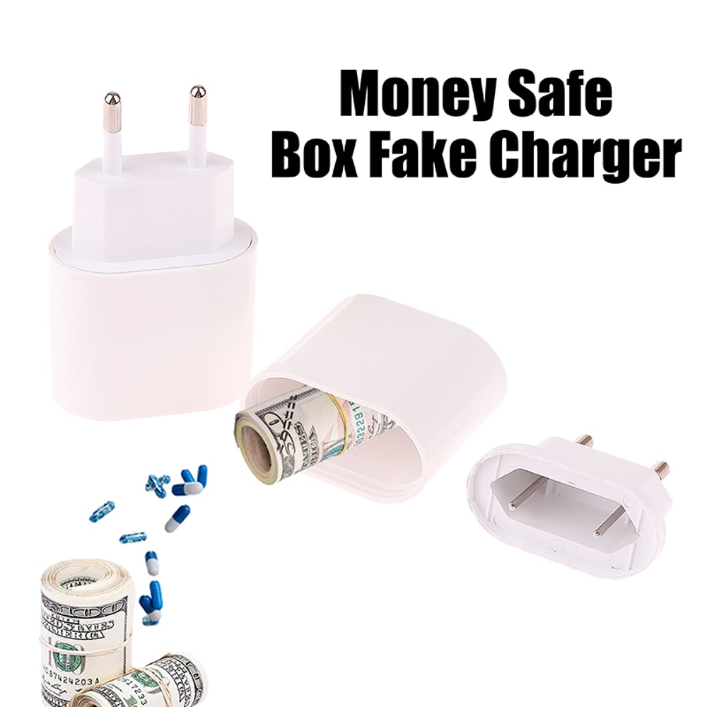 Hidden Safe Box Fake Charger Secret Storage Container For Cash Valuables 2