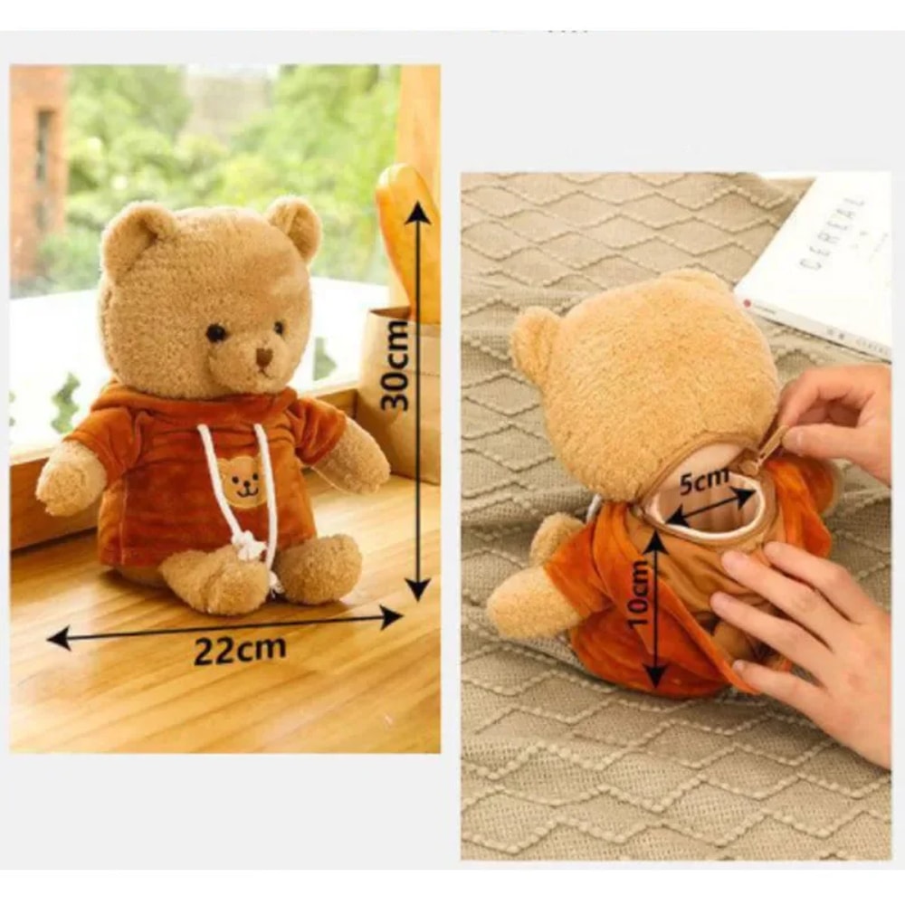 Hidden Safe Teddy Bear Plush With Secret Storage Pocket For Money Jewelry Gifts 4