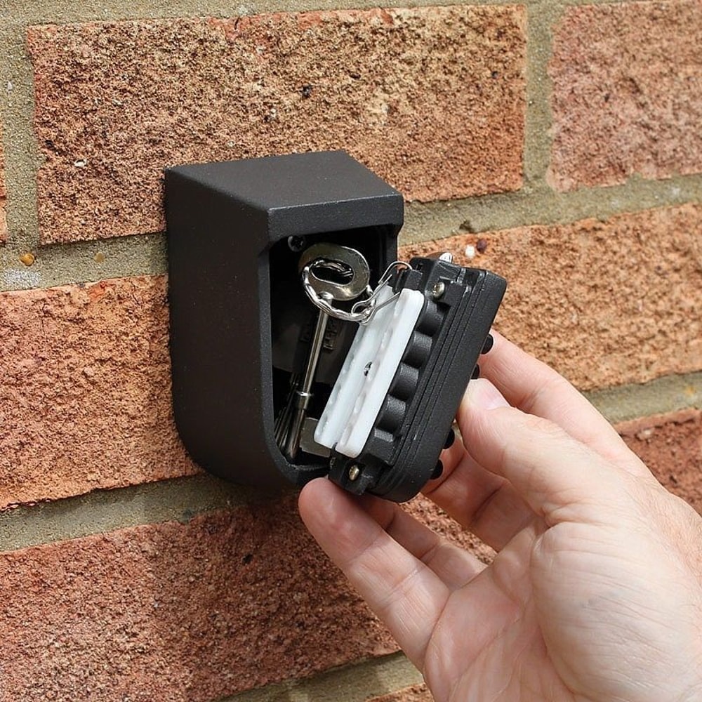 Outdoor Key Lock Box Wall Mounted Combination Safe Secure Key Storage