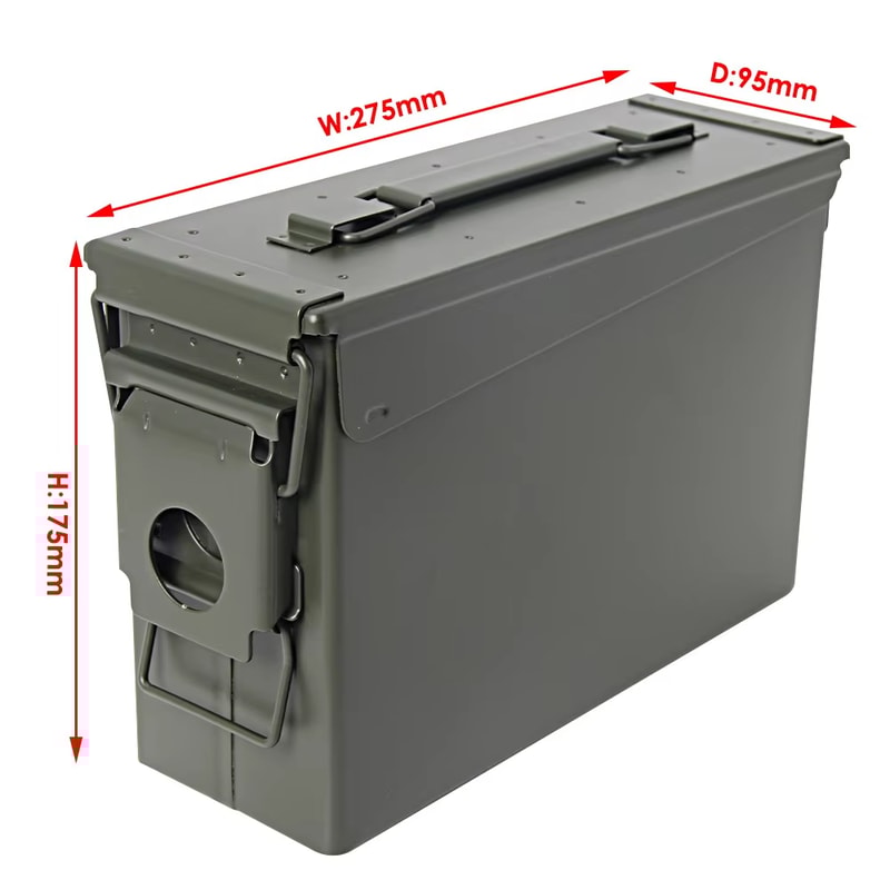 Heavy Duty Metal Ammo Can Waterproof Steel Storage Box for Ammo Tools and Valuables