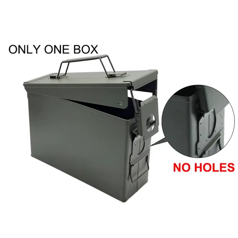 Heavy Duty Metal Ammo Can Waterproof Steel Storage Box for Ammo Tools and Valuables