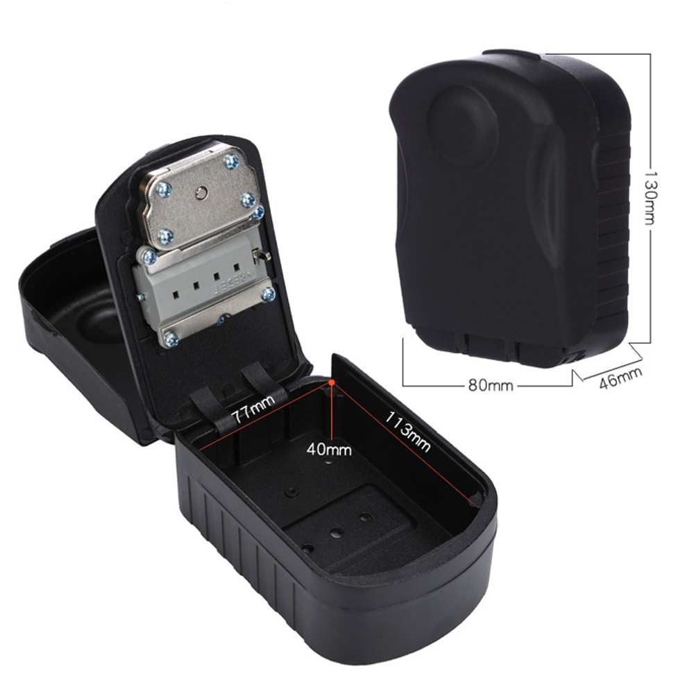 Premium Outdoor Wall Mounted Key Safe Lock Box with Resettable Combination