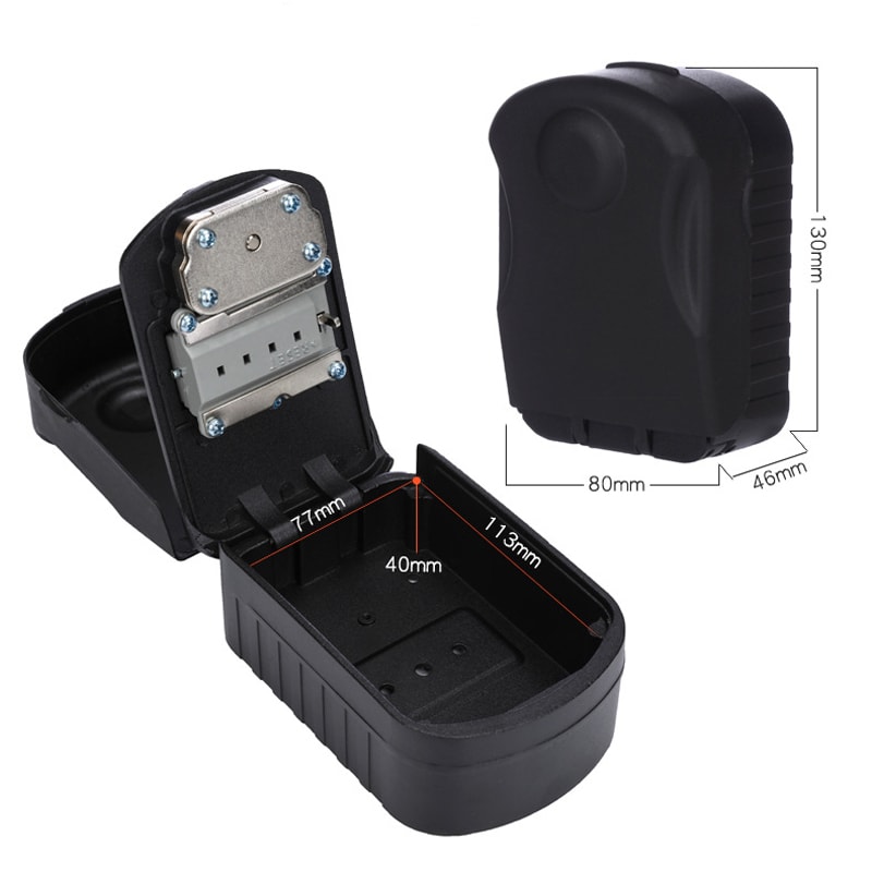 Premium Outdoor Wall Mounted Key Safe Lock Box with Resettable Combination