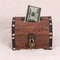 Vintage Wooden Treasure Chest Piggy Bank Lockable Storage Box 3