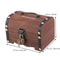 Vintage Wooden Treasure Chest Piggy Bank Lockable Storage Box 4
