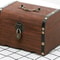 Vintage Wooden Treasure Chest Piggy Bank Lockable Storage Box 6